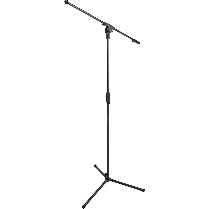 Soporte de micrófono Amazon Basics negro con base de trípode y brazo jirafa