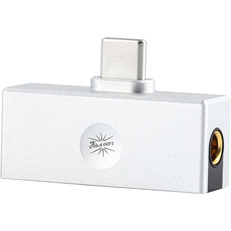 DAC y amplificador portátil Kiwi Ears Allegro Mini plateado de aluminio con conector USB-C