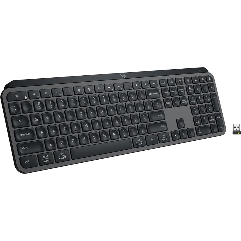 Teclado inalámbrico Logitech MX Keys S grafito de perfil bajo con teclado numérico