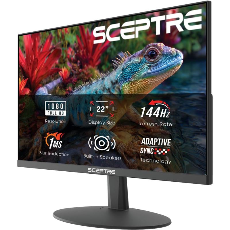 Monitor Sceptre de 22 pulgadas negro con biseles delgados
