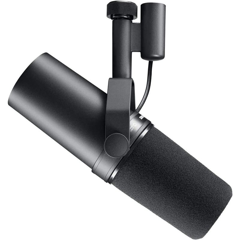 Micrófono dinámico Shure SM7B gris carbón con pantalla antiviento