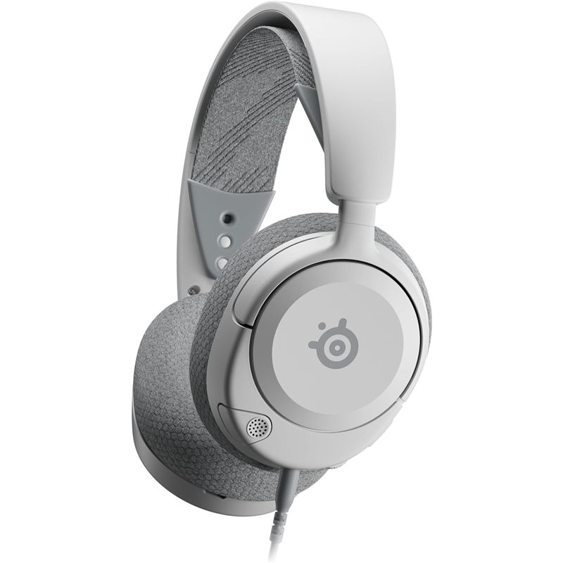 Audífonos para juegos SteelSeries Arctis Nova 1 en color blanco con almohadillas grises
